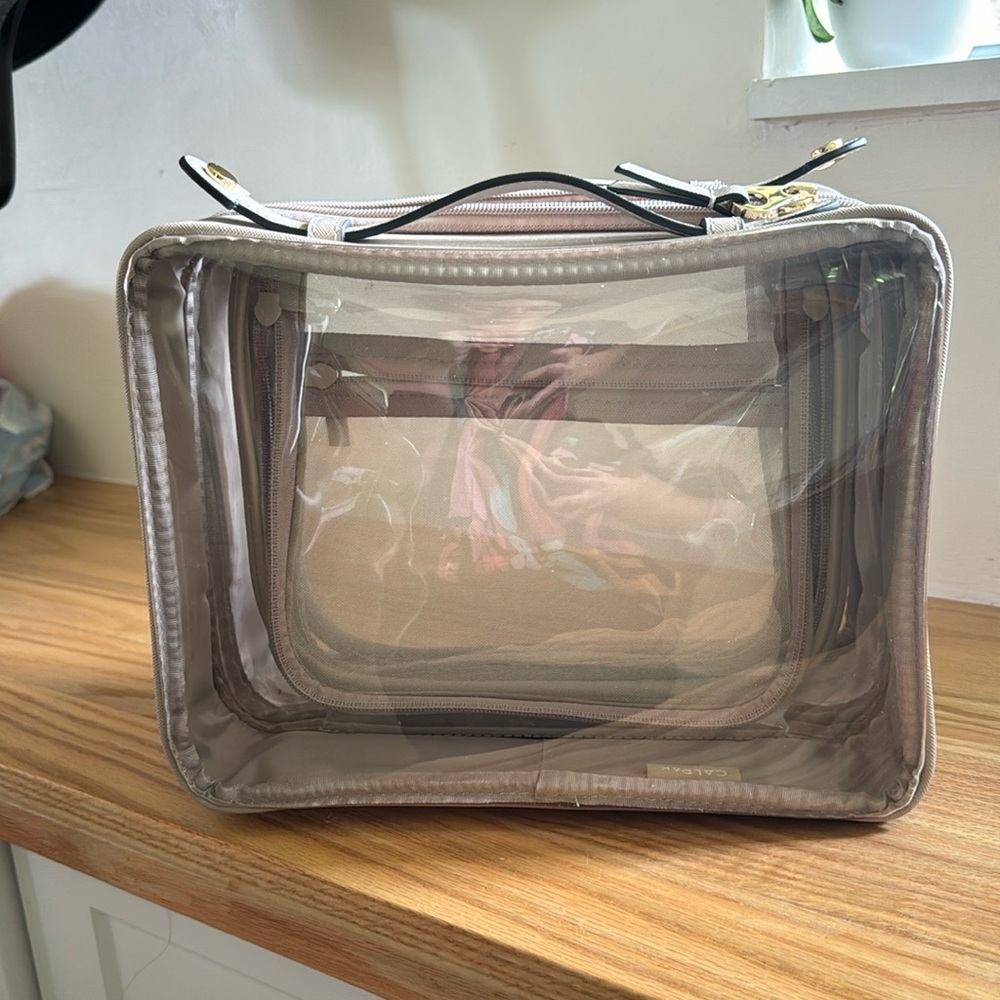 Calpak Toiletry Bag - Cosmetic Clear Bag - Large